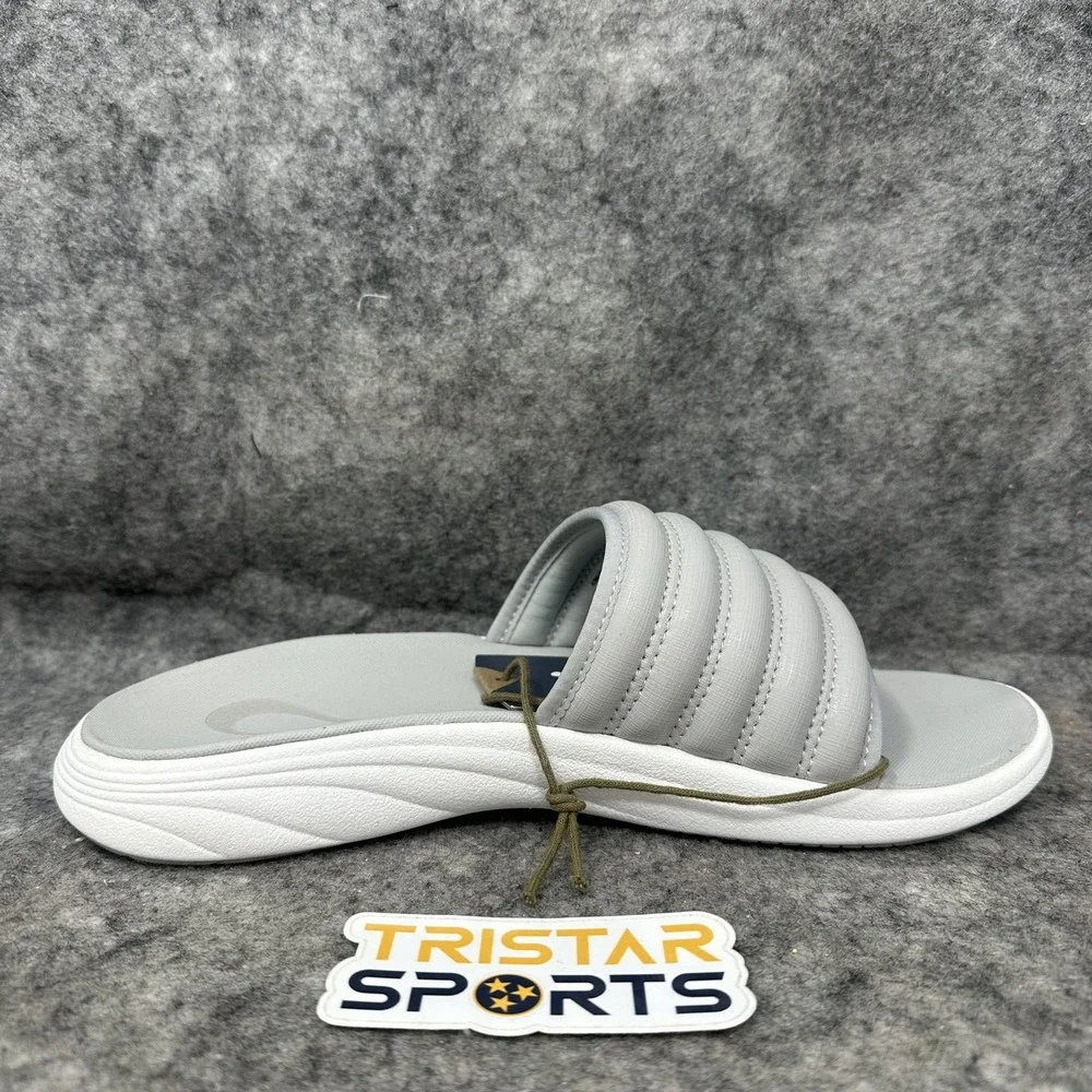 OluKai Komo Slide Sandals Mens Size 9 Gray Mist Grey Comfort 10531-DWDW